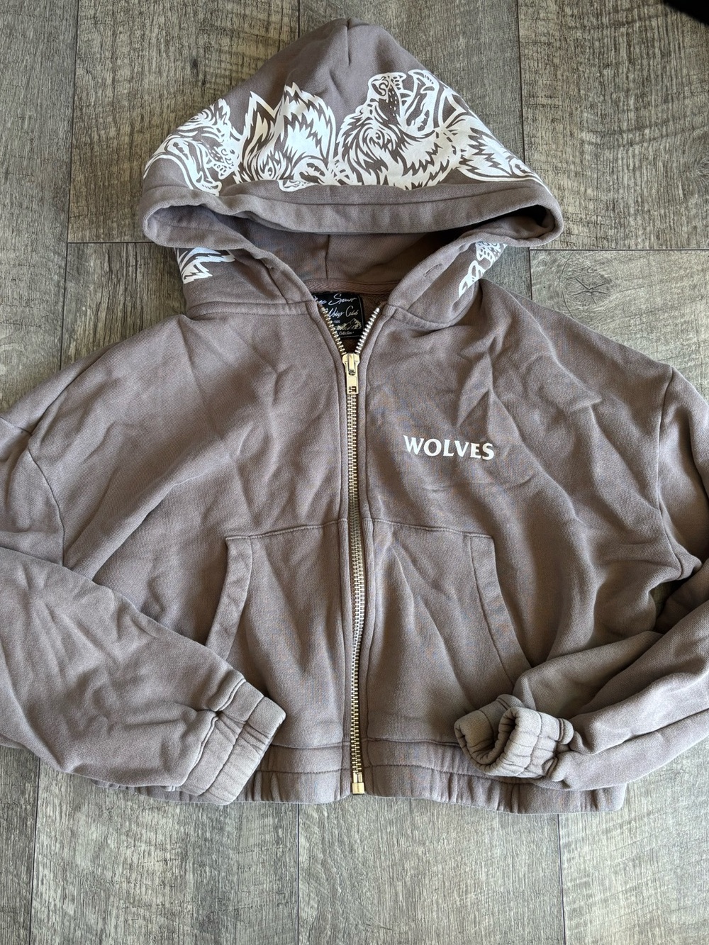 Darc Sport Taupe Wolves Zip Hoodie Jacket